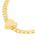 14k gold heart bracelet