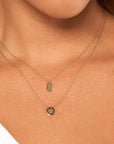 14k gold dog tag necklace