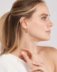 pink enamel hoop earrings