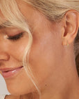 double chain stud earrings