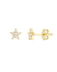 gold star stud earrings