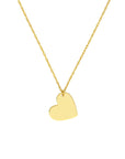 Minimalist 14K Gold Heart Necklace Gift for Her