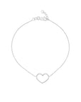open heart bracelet gold