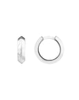 14k white gold hoop earrings