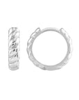 14k white gold hoop earrings