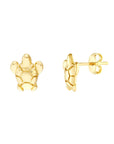 14k gold turtle earrings