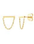 gold chain earrings