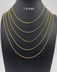 rope chain 14k solid gold