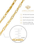 10K-14K Yellow Real Gold Olympia Twisted Link Chain Necklace