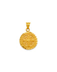 Saint Benedict Medal Real 14K Solid Gold San Benito Medallion Pendant