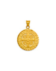 Saint Benedict Medal Real 14K Solid Gold San Benito Medallion Pendant