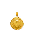 Saint Benedict Medal Real 14K Solid Gold San Benito Medallion Pendant