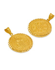 Saint Benedict Medal Real 14K Solid Gold San Benito Medallion Pendant