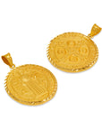 Saint Benedict Medal Real 14K Solid Gold San Benito Medallion Pendant