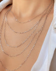 14k gold paperclip necklace 16 inch
