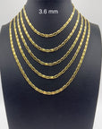 gold rope chain 14k solid