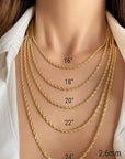 Twisted Rope Chain Necklace