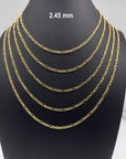 2.45mm cuban figaro chain