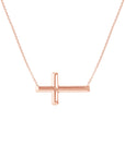 sideways cross necklace price