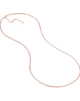 14K Solid Gold Adjustable Round Snake Chain Necklace