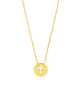 solid 14k gold cross pendants