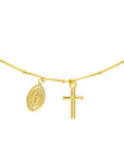gold cross choker necklace