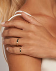 Real 14K Solid Gold Bar Ring