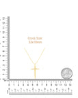 small 14k gold cross pendant