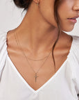 14k gold cross necklace