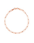 Real 14K Solid Gold Paperclip Link Chain Bracelet