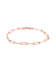 Real 14K Solid Gold Paperclip Link Chain Bracelet