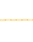 Real 14K Solid Gold Paperclip Link Chain Bracelet