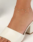 Solid 14K Real Gold CZ Bezel Set Station Dangle Anklet, CZ Anklet, Gold Drop Anklet, Gold Dangle Ankle Bracelet, CZ Station Anklet, Solid Gold Anklet, Anklets For Women, Gold Ankle Bracelet, Adjustable Anklet, Minimalist Anklet, 14K Gold Anklet, Dainty Anklet, 14K Gold Chain Anklet, Foot Bracelet, Foot Chain Bracelet, Delicate Anklet, Gold Chain Anklet, 14K Gold Jewelry For Women