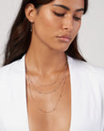 gold diamond station necklace