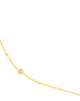 14k gold diamond station necklace