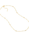 diamond station necklace white gold