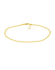 Real 14K Solid Gold Valentino Chain Anklet