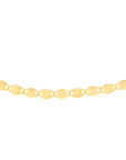 14k gold mirror chain link necklace