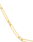 paperclip necklace gold