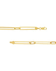 paperclip necklace gold 14k