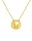 gold love pendant