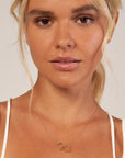 gold hexagon necklace