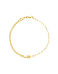 Real 14K Solid Gold Heart Charm Bracelet