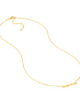 solid gold initial necklace