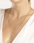 layered gold necklace