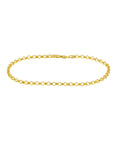 14K Real Gold Minimalist Rolo Chain Anklet