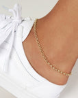 14K Real Gold Rolo Chain Anklet, Rolo Link Chain Anklet, Solid Gold Anklet, Anklets For Women, Gold Ankle Bracelet, Adjustable Anklet, Minimalist Anklet, 14K Gold Anklet, Dainty Anklet, 14K Gold Chain Anklet, Foot Bracelet, Foot Chain Bracelet, Delicate Anklet, Gold Chain Anklet, 14K Gold Jewelry For Women.