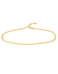 Solid 14K Real Gold Cuban Link Chain Anklet