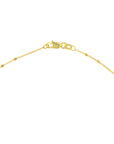 Real 14K Solid Gold Beaded Chain Anklet