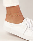 14K Real Gold Paperclip Chain Anklet, Paperclip Link Chain Ankle Bracelet, 14K Gold Anklet, Gold Ankle Bracelet, Anklets For Women, Minimalist Anklet, Dainty Gold Anklet, Delicate Anklet, Elegant Anklet, Trendy Gold Ankle Bracelet, Gold Chain Anklet, Foot Chain Bracelet, Foot Bracelet.